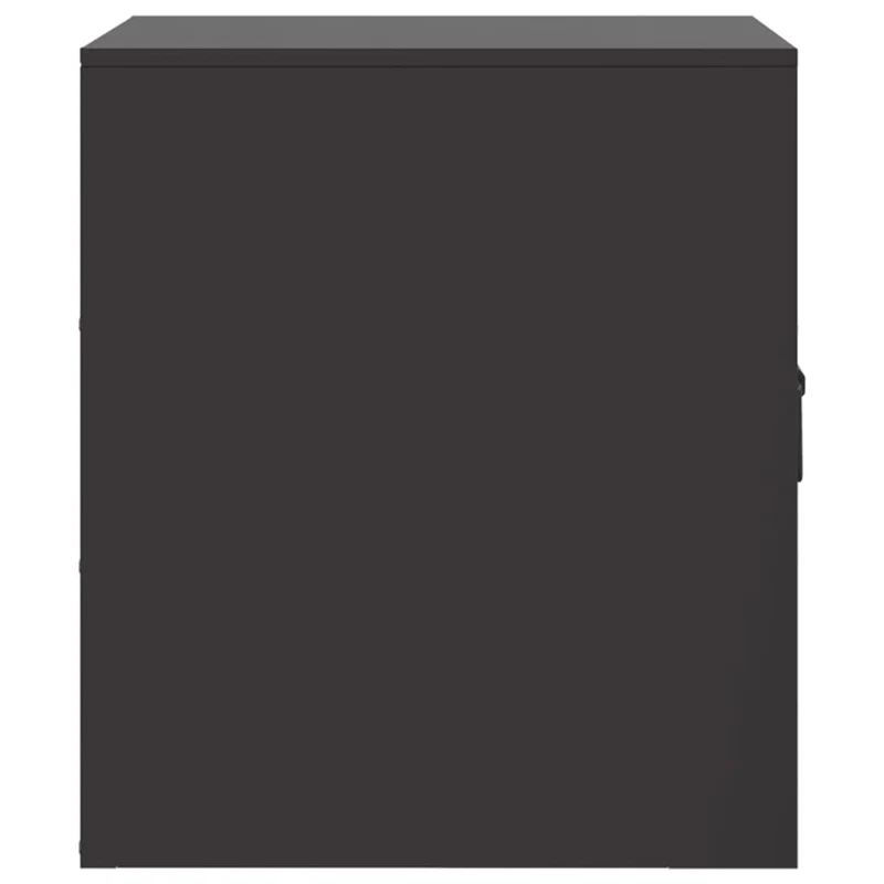 Lot de 2 tables de chevet avec compartiment avec porte 34,5 x 39 x 44 cm acier noir DEC035463