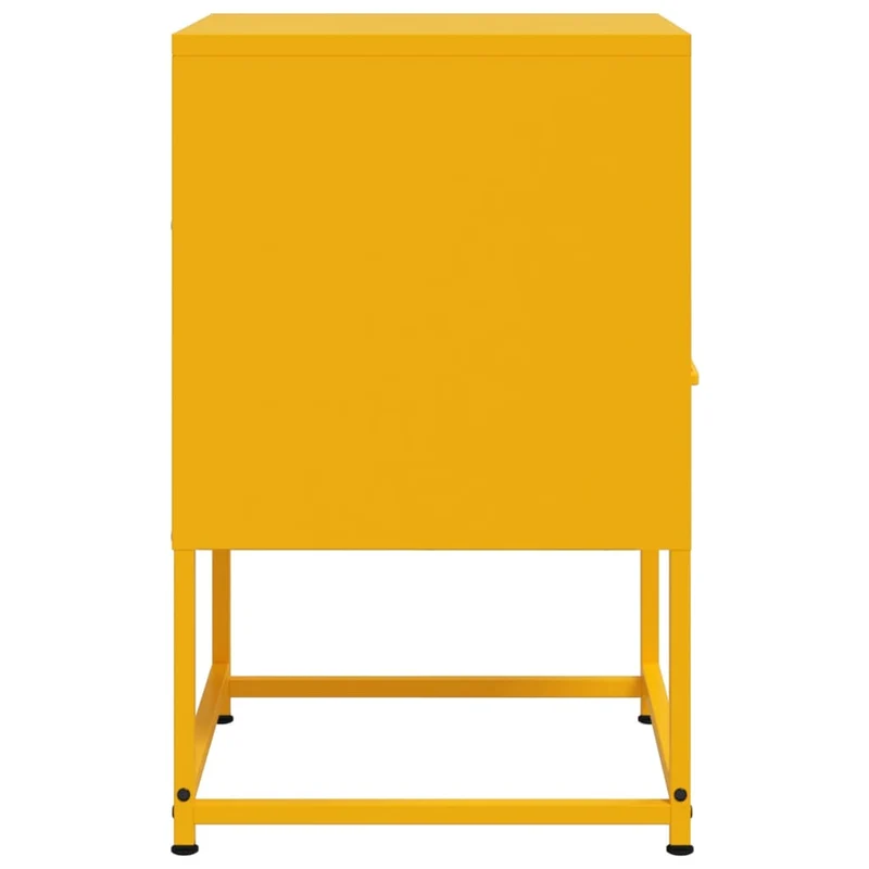 Lot de 2 tables de chevet avec tiroir et compartiment ouvert 36 x 39 x 60,5 cm acier jaune DEC035430