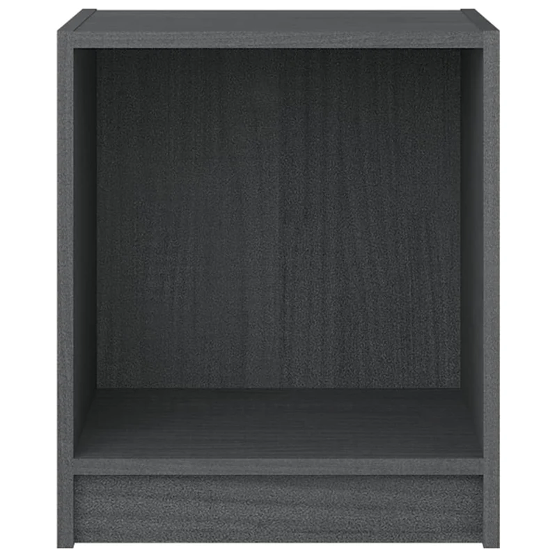 Lot de 2 tables de chevet avec compartiment ouvert 35,5 x 33,5 x 41,5cm bois de pin gris DEC035310