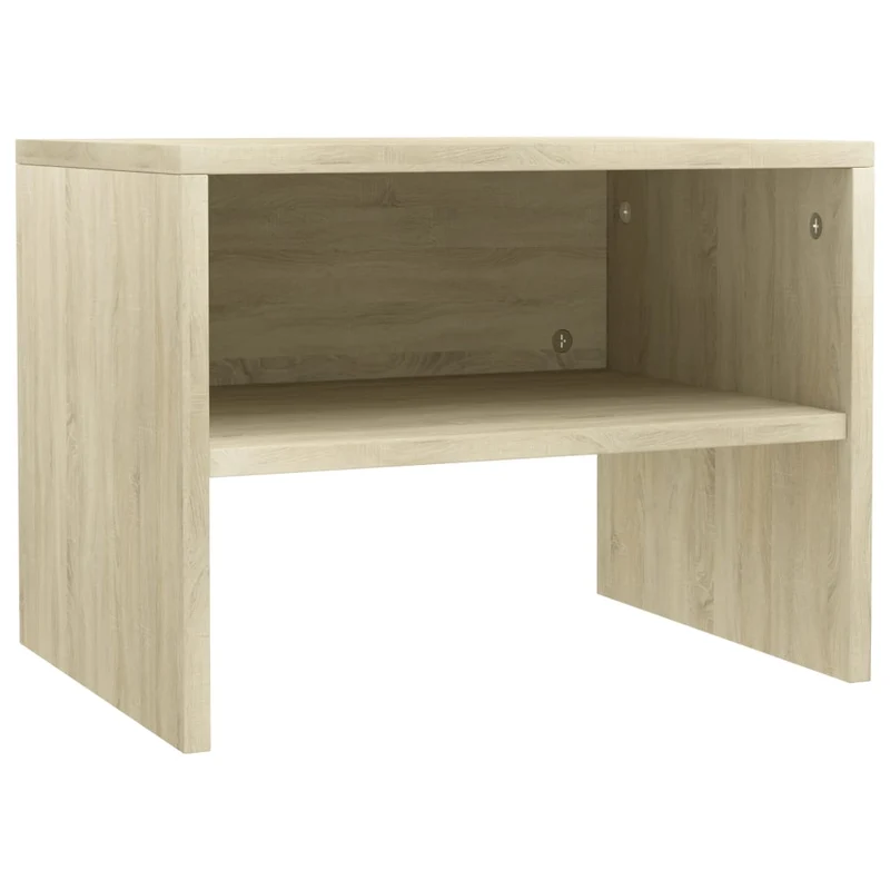 Lot de 2 tables de chevet avec compartiment ouvert 40 x 30 x 30 cm bois ingénierie couleur chêne DEC035226