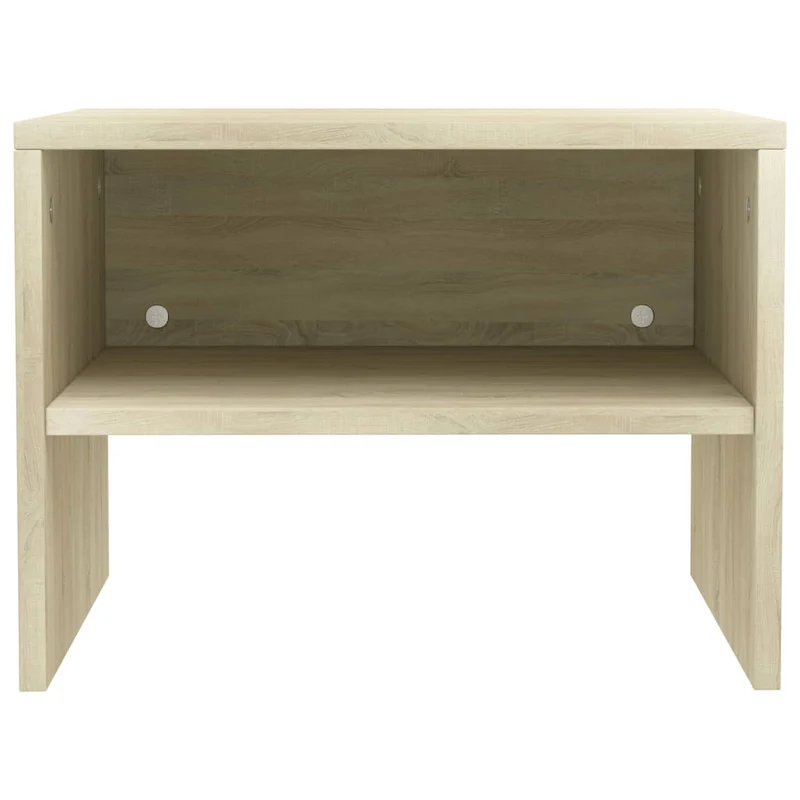 Lot de 2 tables de chevet avec compartiment ouvert 40 x 30 x 30 cm bois ingénierie couleur chêne DEC035226