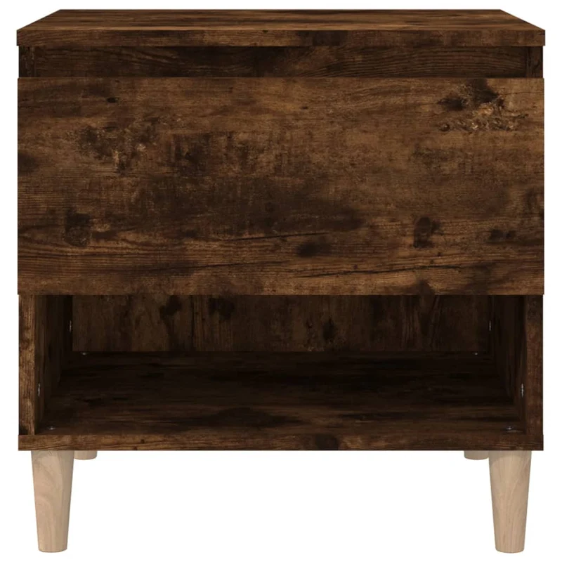 Lot de 2 tables de chevet avec tiroir et compartiment ouvert 50 x 46 x 50 cm bois d’ingénierie marron DEC035148