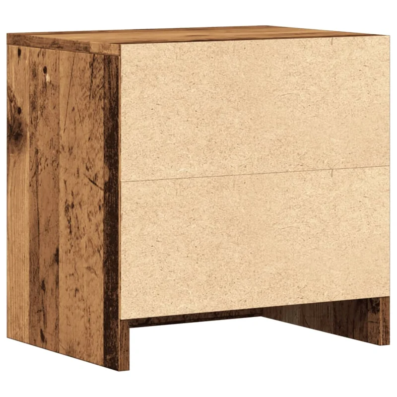 Table de chevet avec deux tiroirs 40 x 30 x 40 cm bois d'ingénierie marron DEC034715