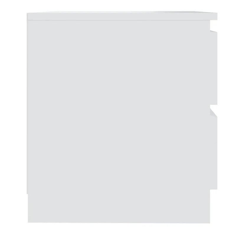 Lot de 2 tables de chevet avec tiroirs 50 x 39 x 43,5 cm aggloméré blanc DEC034974