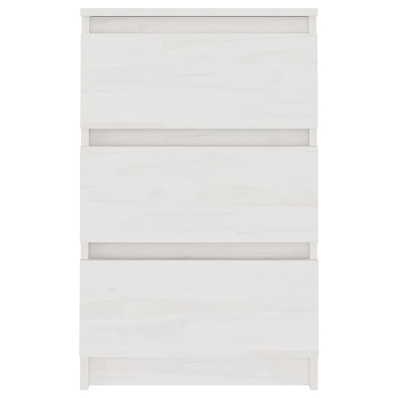 Lot de 2 tables de chevet avec 3 tiroirs 40 x 29,5 x 64 cm bois de pin blanc DEC034882