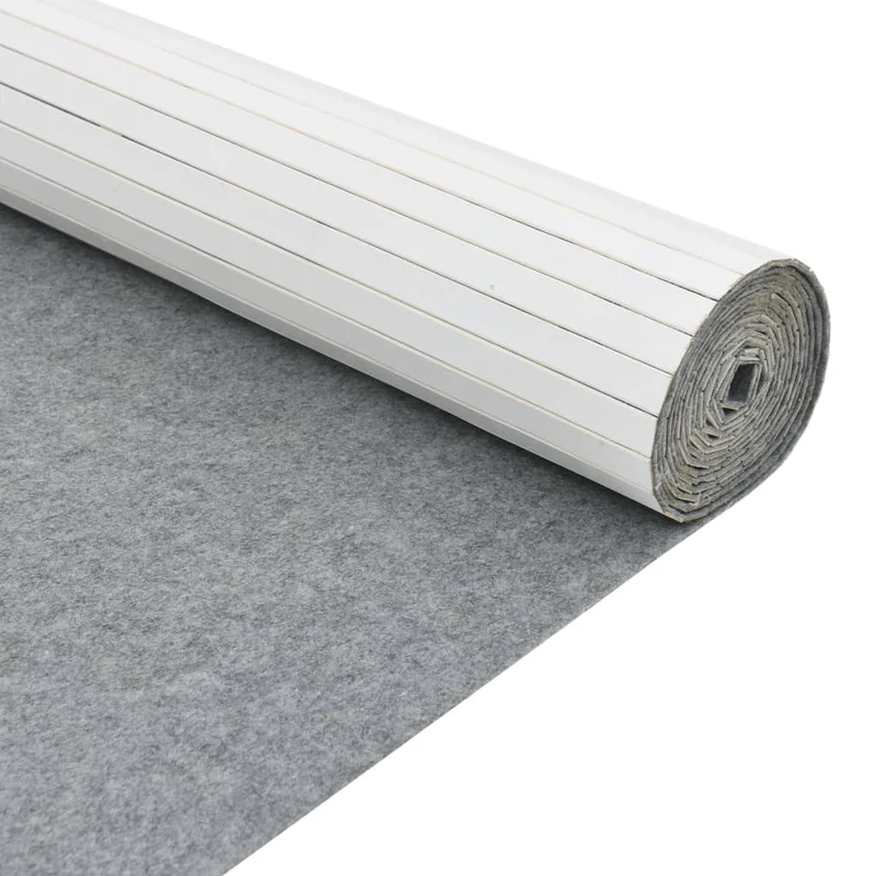 Paravent séparateur de pièce cloison 165 x 400 cm bambou blanc DEC031140