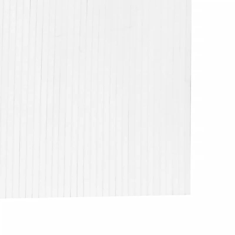 Paravent séparateur de pièce cloison 165 x 400 cm bambou blanc DEC031140