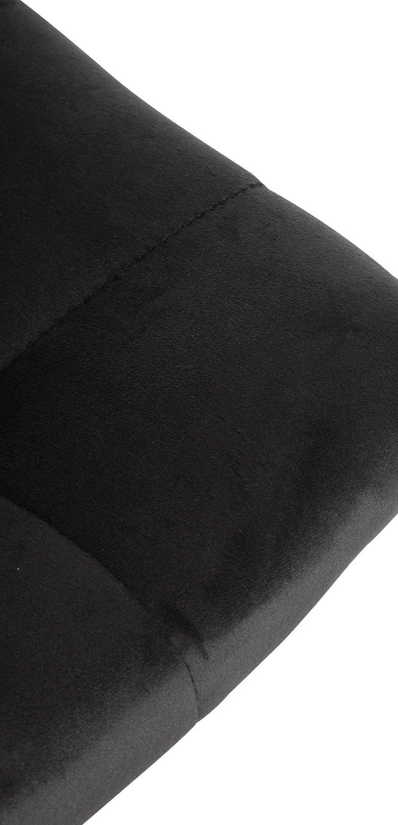 Lot de 2 tabourets de bar en velours noir base métal noir réglable en hauteur et repose-pieds TDB10628
