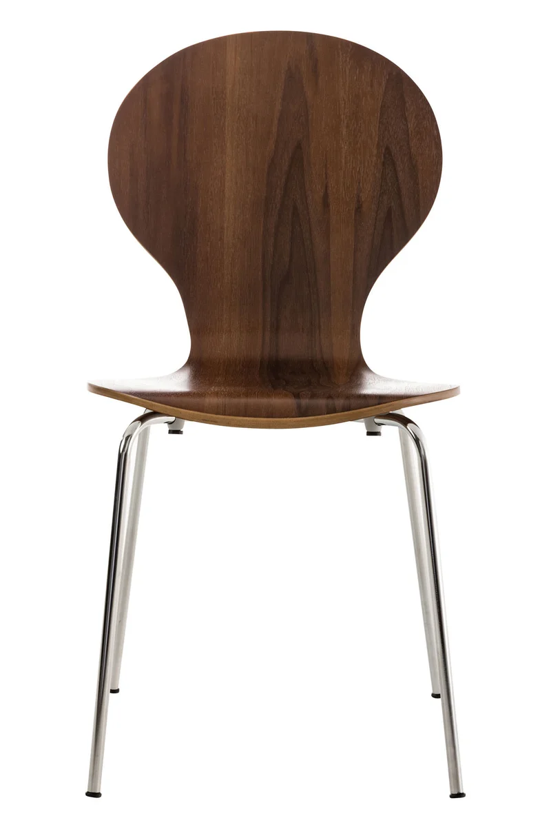 Chaise de salle à manger cuisine empilable design moderne bois marron 10_0000663