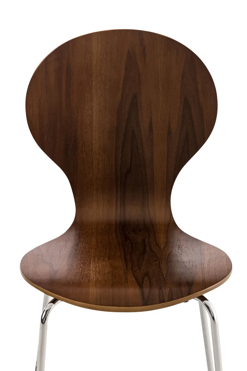 Chaise de salle à manger cuisine empilable design moderne bois marron 10_0000663