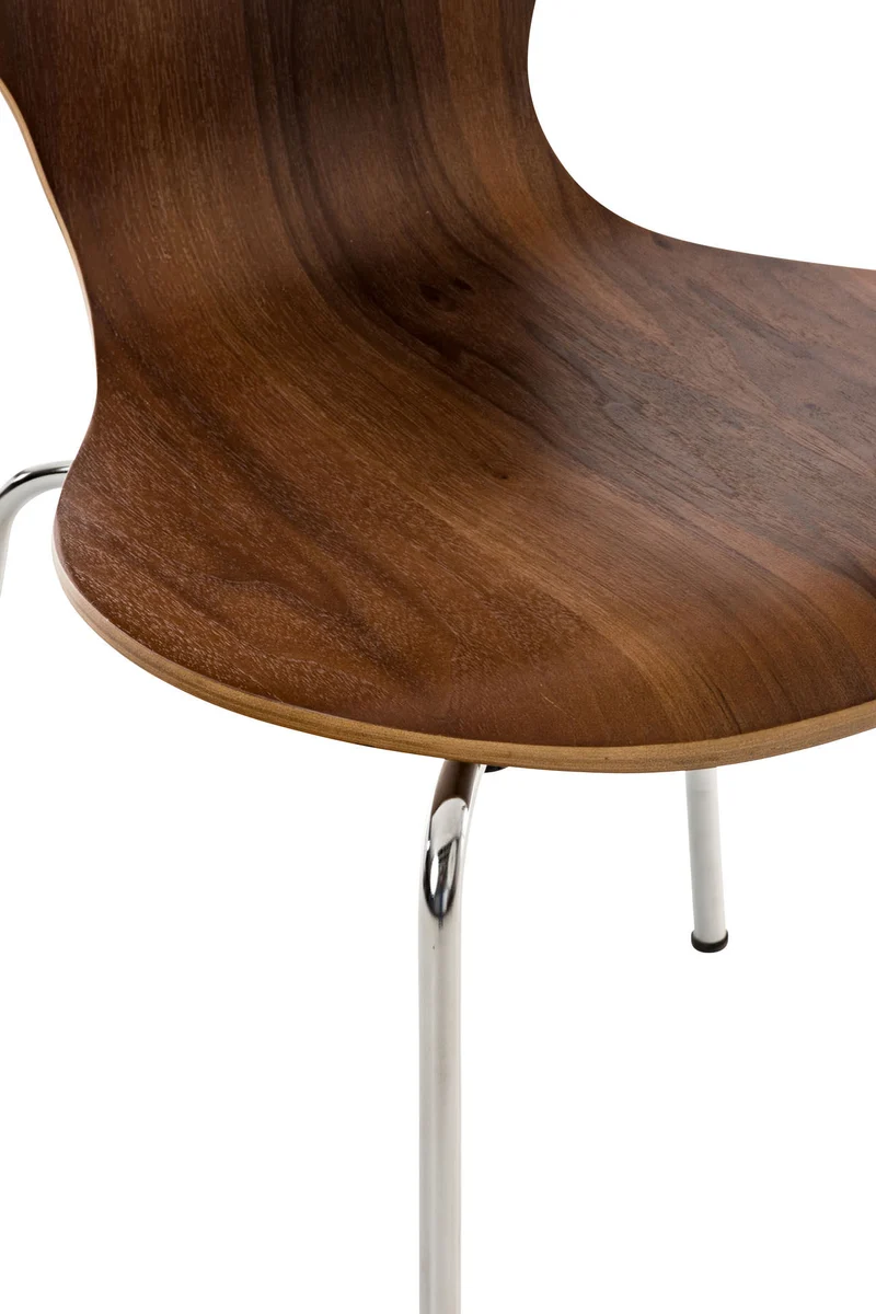Chaise de salle à manger cuisine empilable design moderne bois marron 10_0000663