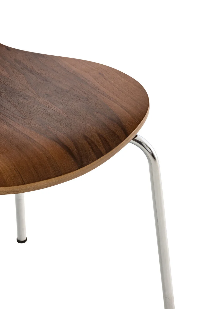 Chaise de salle à manger cuisine empilable design moderne bois marron 10_0000663