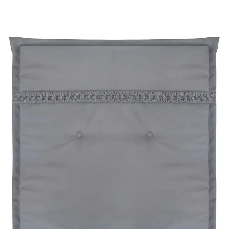 Lot de 4 coussins de chaise de jardin en tissu gris 120x50x3 cm DEC021545