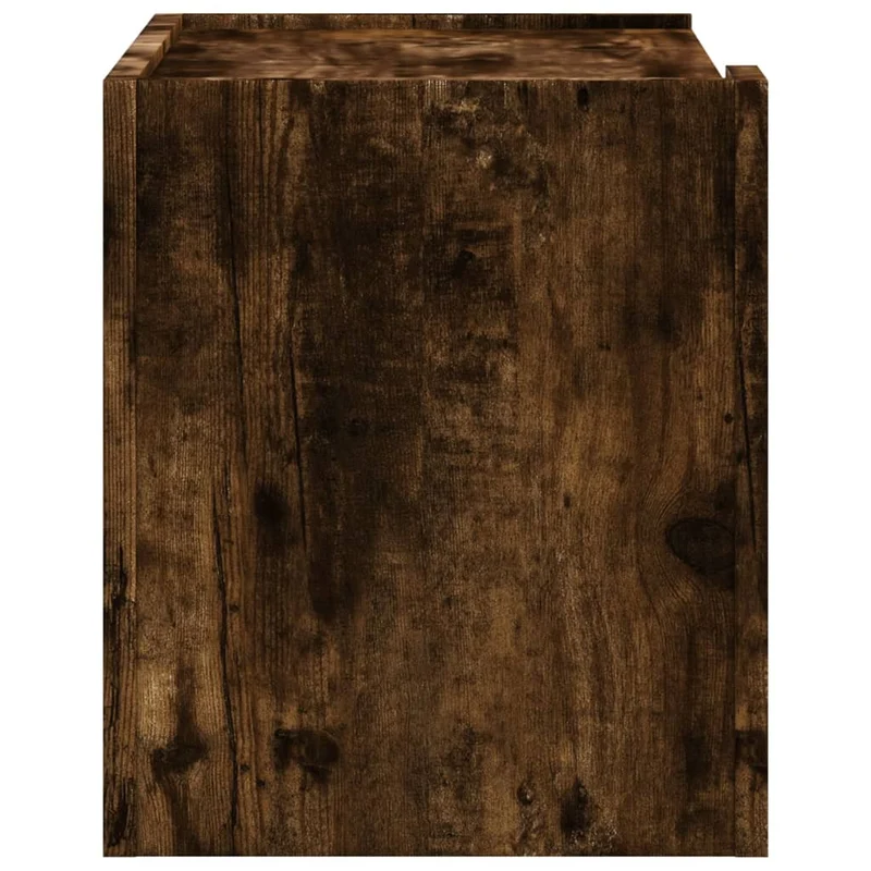 Table de chevet murale avec tiroir et compartiment ouvert 45 x 30 x 35 cm bois d'ingénierie marron DEC034260