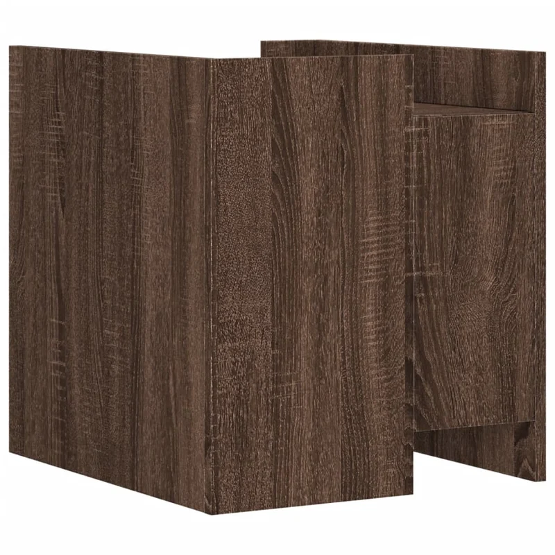 Table de chevet avec étagères 45 x 50 x 50 cm bois d’ingénierie marron DEC033779