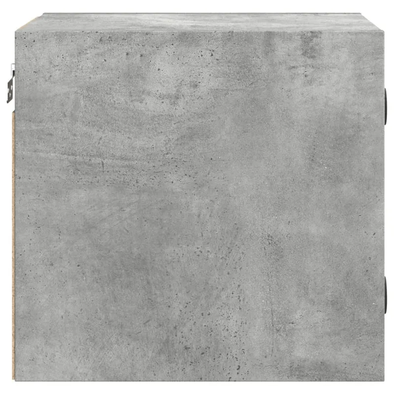 Table de chevet avec porte en vitrée 35 x 37 x 35 cm bois d'ingénierie gris et verre DEC033275