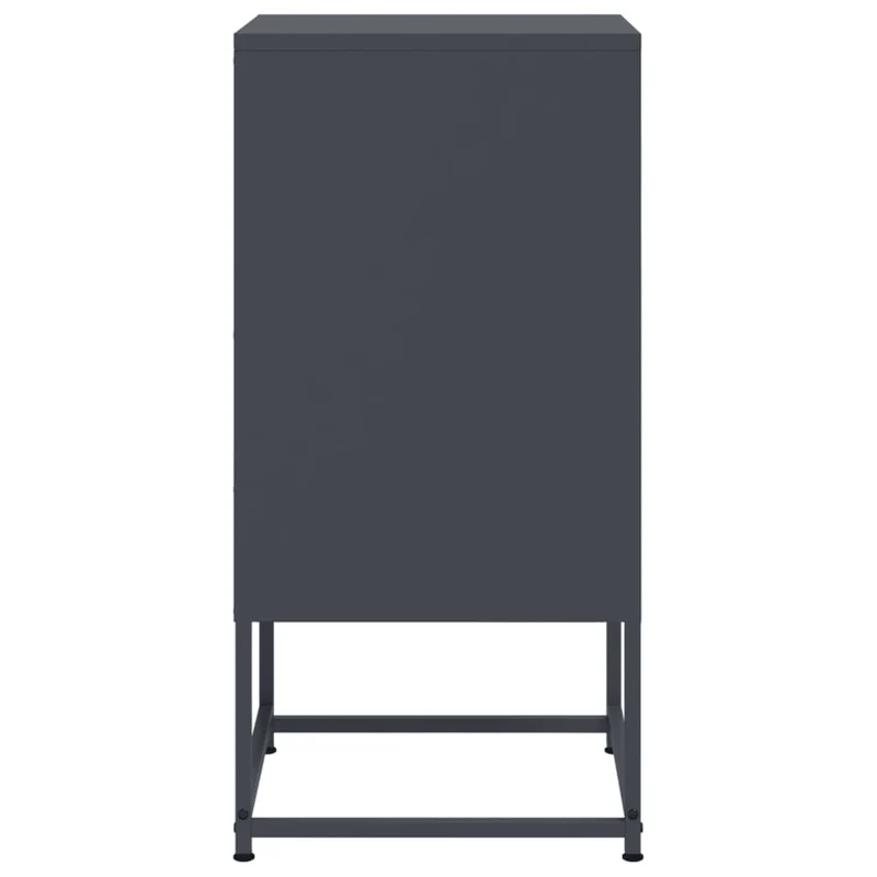 Table de chevet avec compartiment de rangement 36 x 39 x 78 cm acier anthracite DEC033106