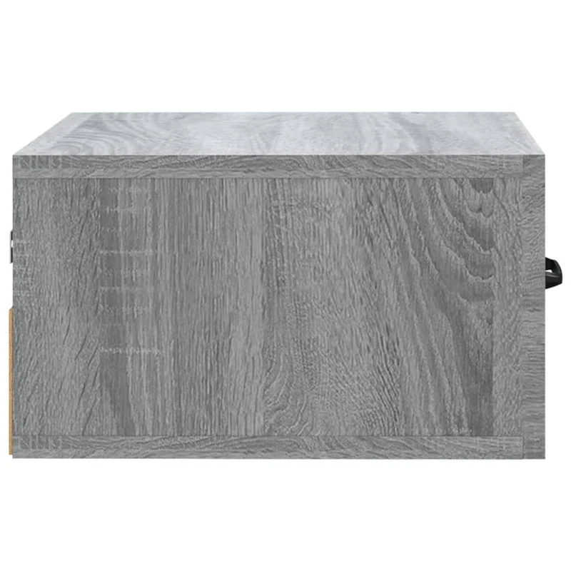 Table de chevet murale avec tiroir 35 x 35 x 20 cm bois d'ingénierie gris DEC034328