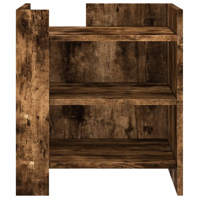 Table de chevet avec étagères 45 x 50 x 50 cm bois d'ingénierie marron DEC033658