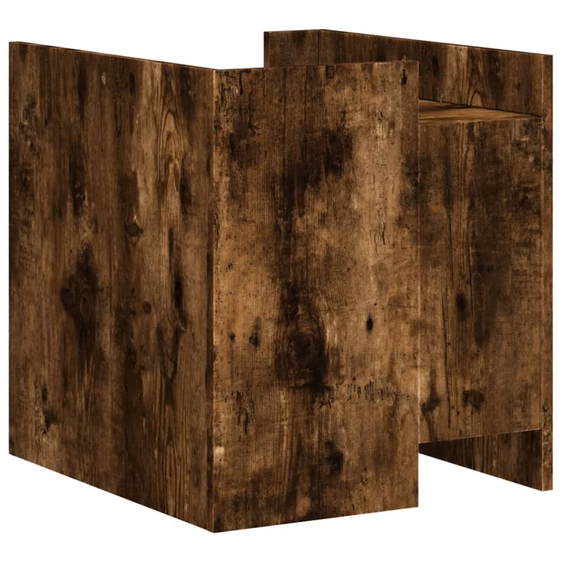 Table de chevet avec 2 tiroirs 45 x 50 x 50 cm bois d'ingénierie marron DEC033655