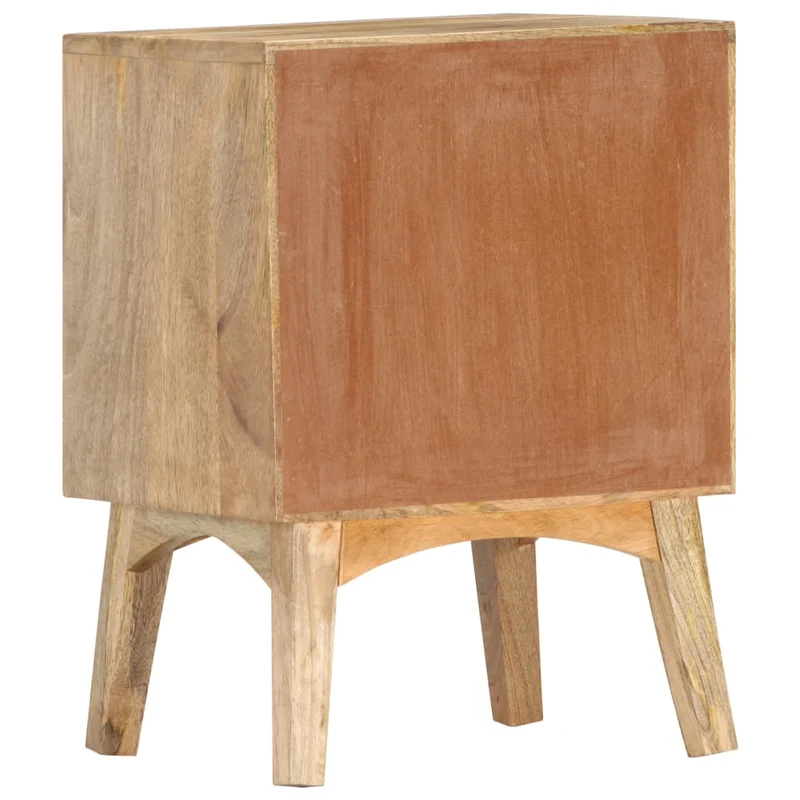 Table de chevet avec deux tiroirs 40 x 35 x 55 cm bois de manguier DEC033004