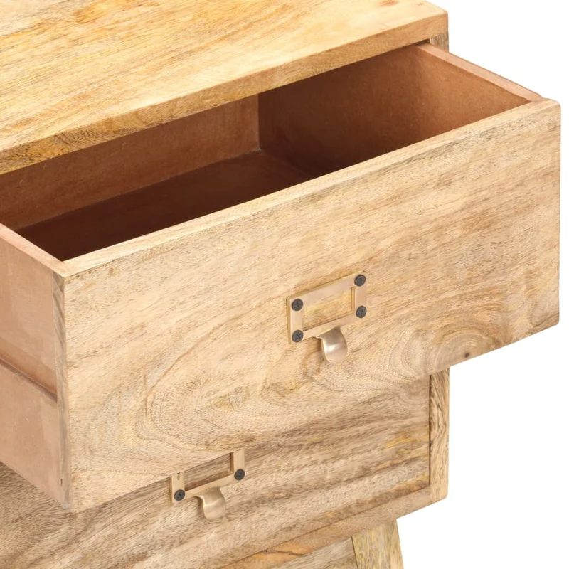 Table de chevet avec deux tiroirs 40 x 35 x 55 cm bois de manguier DEC033004