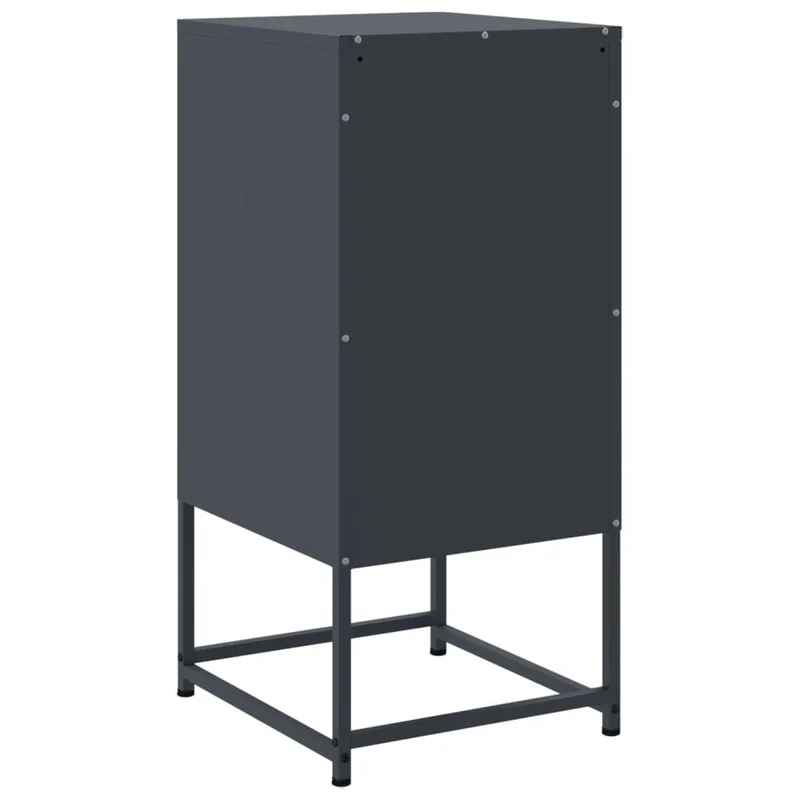 Table de chevet avec 3 tiroirs 36 x 39 x 78 cm acier anthracite DEC033107