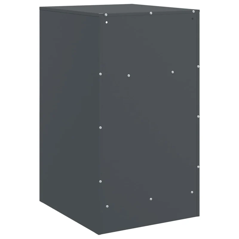 Table de chevet avec compartiment avec porte 34,5 x 39 x 62 cm acier anthracite DEC033090