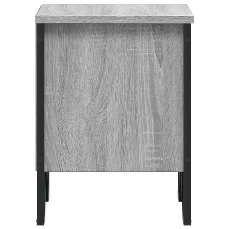 Table de chevet avec étagères 40 x 30 x 40 cm bois d'ingénierie gris DEC034600