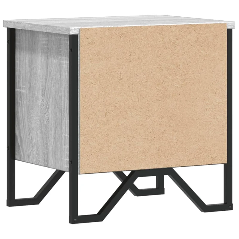 Table de chevet avec étagères 40 x 30 x 40 cm bois d'ingénierie gris DEC034600
