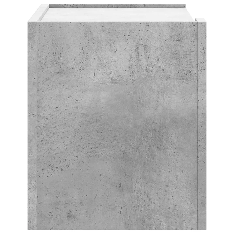 Table de chevet murale avec tiroir 45 x 30 x 35 cm en bois d'ingénierie gris DEC034299