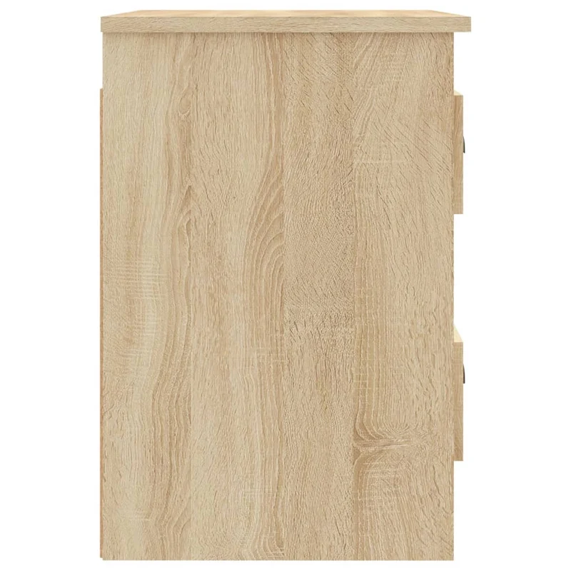 Table de chevet murale avec deux tiroirs 41,5 x 36 x 53 cm en bois d'ingénierie couleur chêne DEC034286