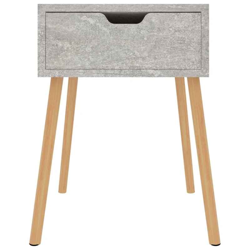 Table de chevet avec tiroir 40 x 40 x 56 cm bois d'ingénierie gris DEC034028