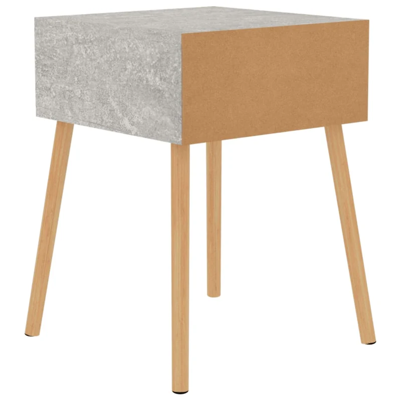 Table de chevet avec tiroir 40 x 40 x 56 cm bois d'ingénierie gris DEC034028