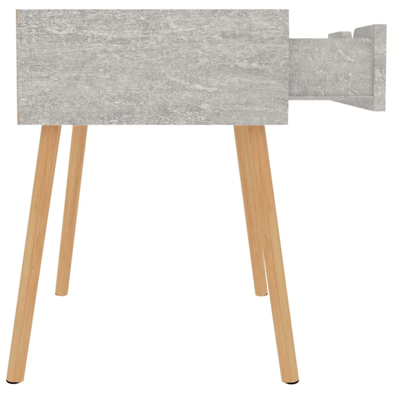 Table de chevet avec tiroir 40 x 40 x 56 cm bois d'ingénierie gris DEC034028