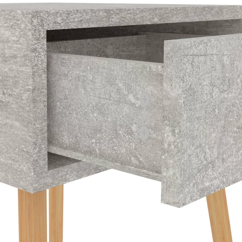 Table de chevet avec tiroir 40 x 40 x 56 cm bois d'ingénierie gris DEC034028