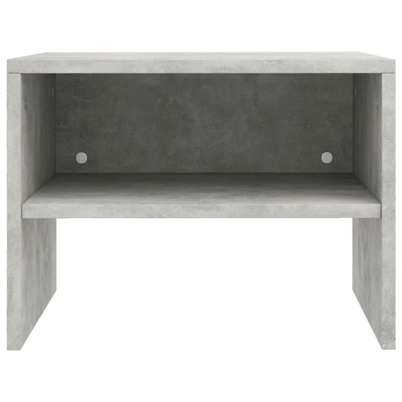 Table de chevet avec compartiment ouvert 40 x 30 x 30 cm bois ingénierie gris DEC033973