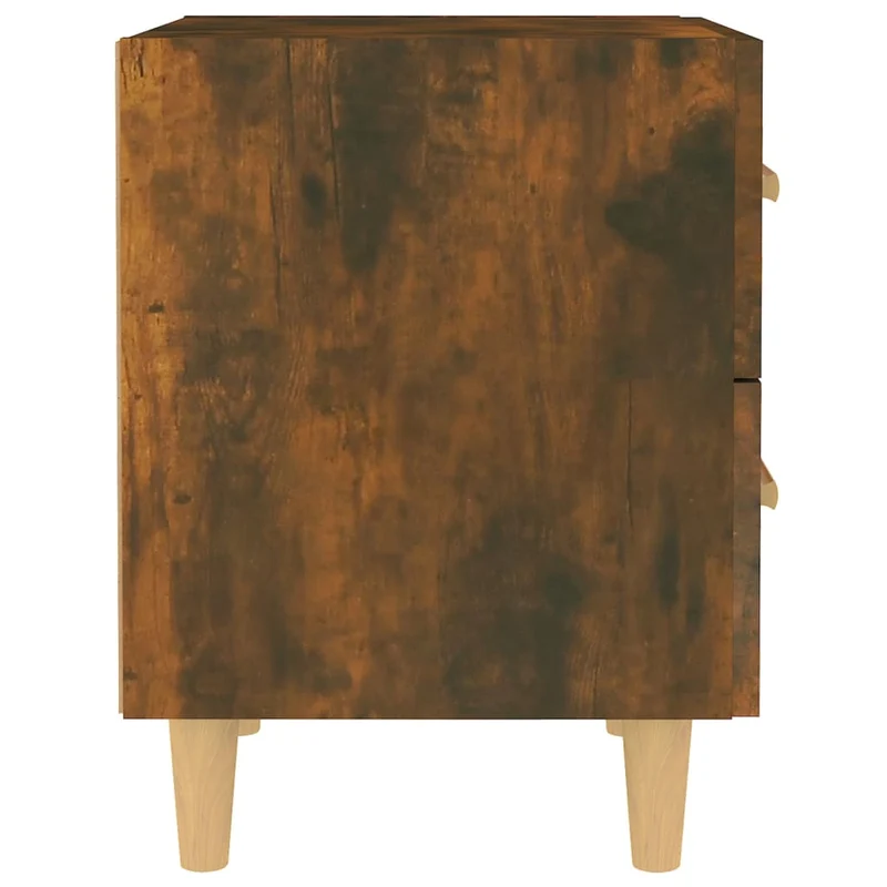 Table de chevet avec deux tiroirs 40 x 35 x 47,5 cm bois d'ingénierie marron DEC033567