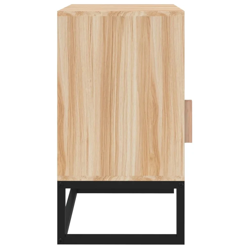 Table de chevet avec compartiment avec porte et tiroir 40 x 30 x 55,5 cm bois d’ingénierie et fer DEC032950