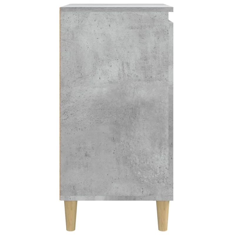 Table de chevet avec compartiment avec porte 40 x 35 x 70 cm bois d'ingénierie gris DEC034013
