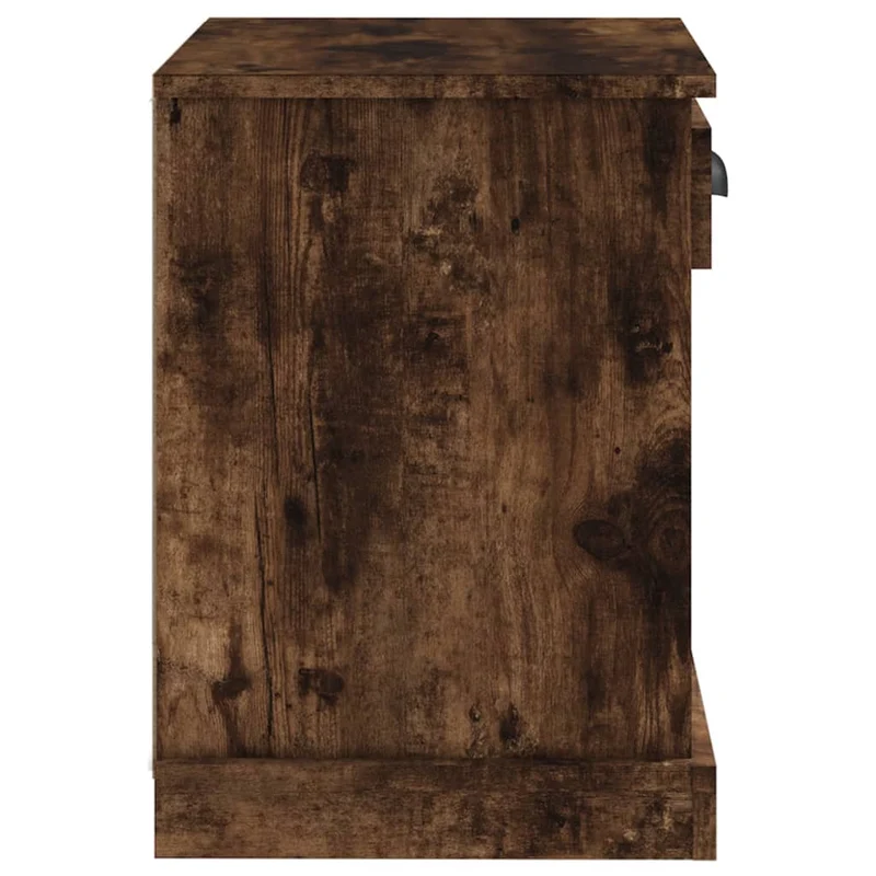Table de chevet avec tiroir et 3 compartiments 43 x 36 x 50 cm bois d'ingénierie marron DEC033647