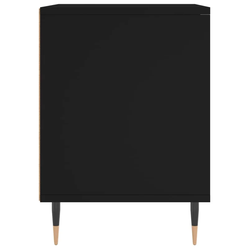 Table de chevet avec compartiment ouvert 40 x 35 x 50 cm bois d’ingénierie noir DEC034442