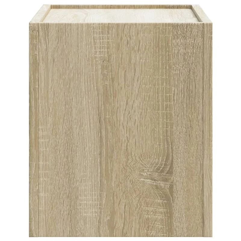 Table de chevet murale avec deux tiroirs 45 x 30 x 35 cm bois d'ingénierie couleur chêne DEC034287