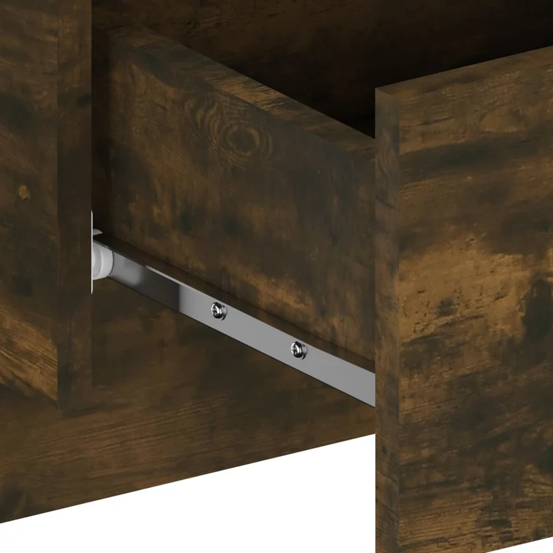 Table de chevet murale avec tiroir 60 x 40 x 40 cm en bois d'ingénierie marron DEC034252