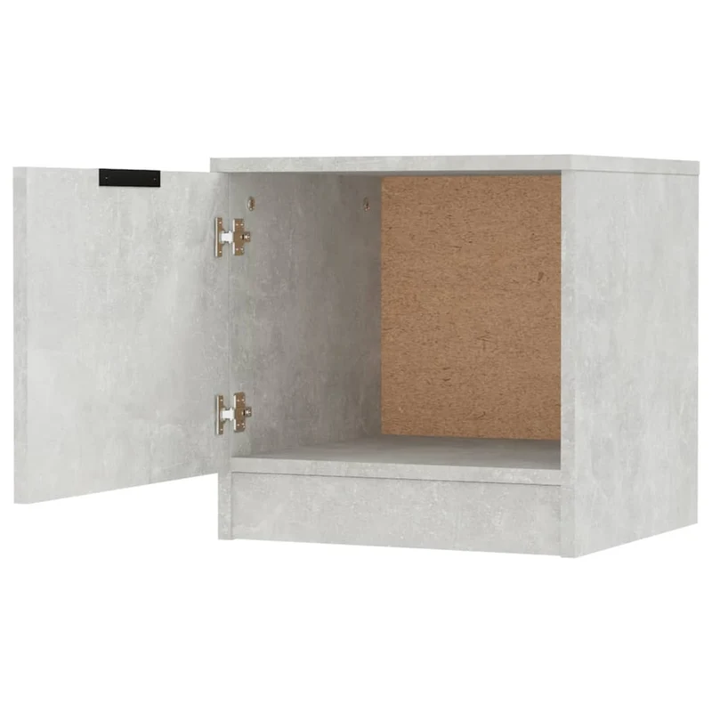 Table de chevet avec compartiment avec porte 40 x 39 x 40 cm bois d'ingénierie gris DEC034017
