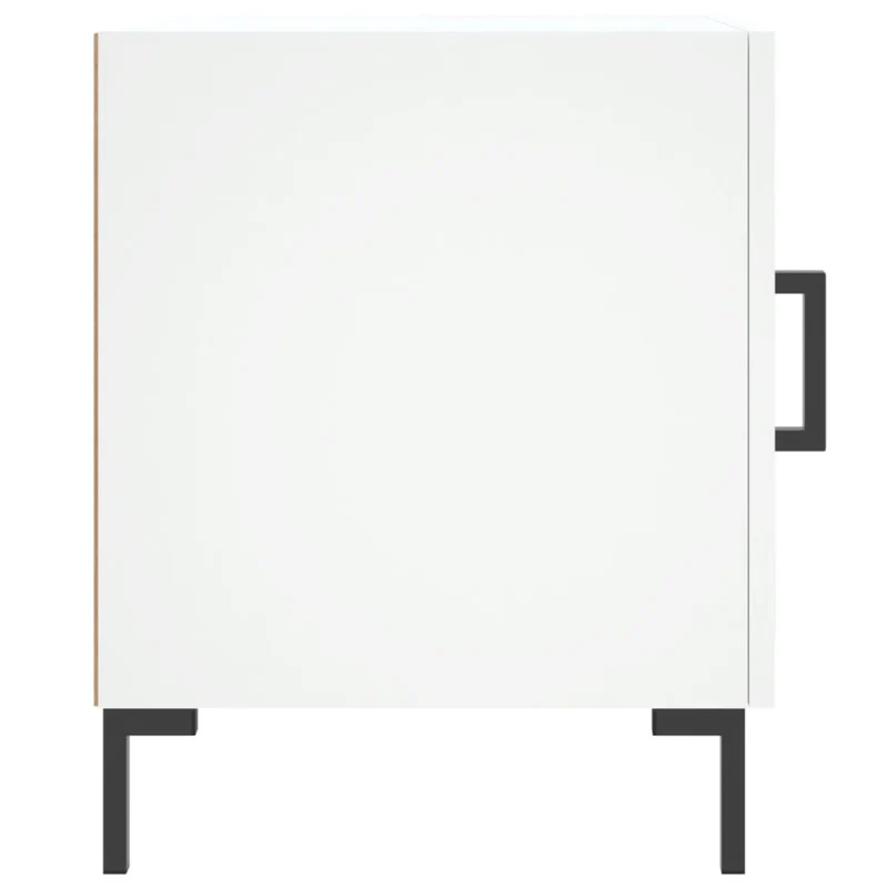 Table de chevet avec compartiment avec porte 40 x 40 x 50 cm bois d’ingénierie blanc DEC033394