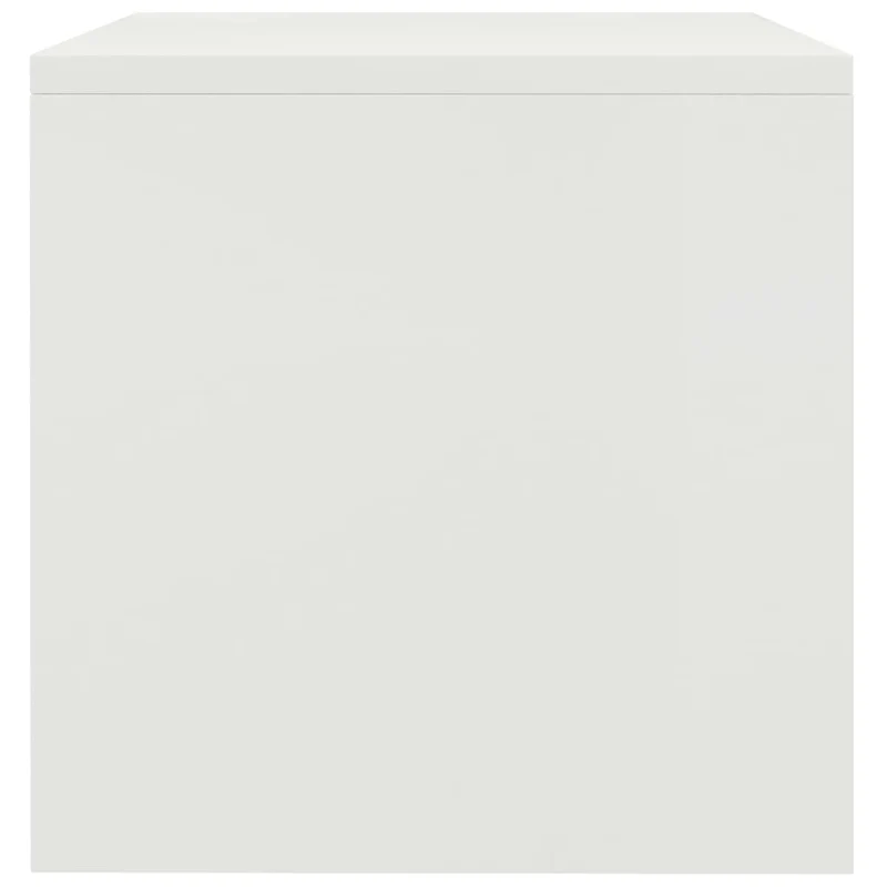 Table de chevet avec étagère 40 x 30 x 30 cm bois d'ingénierie blanc DEC033331