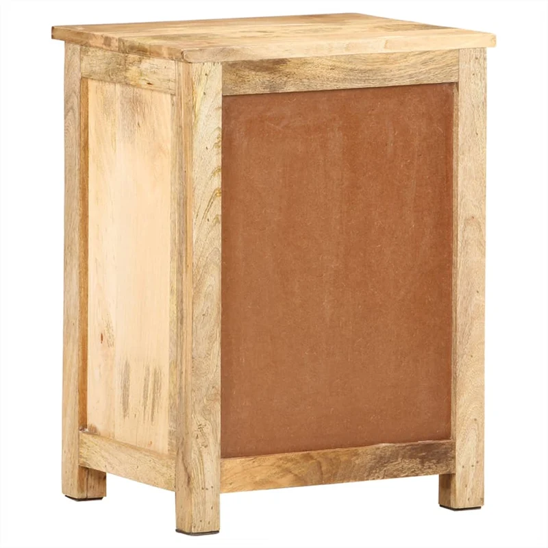 Table de chevet avec 3 tiroirs 45 x 35 x 60 cm bois de manguier DEC033020