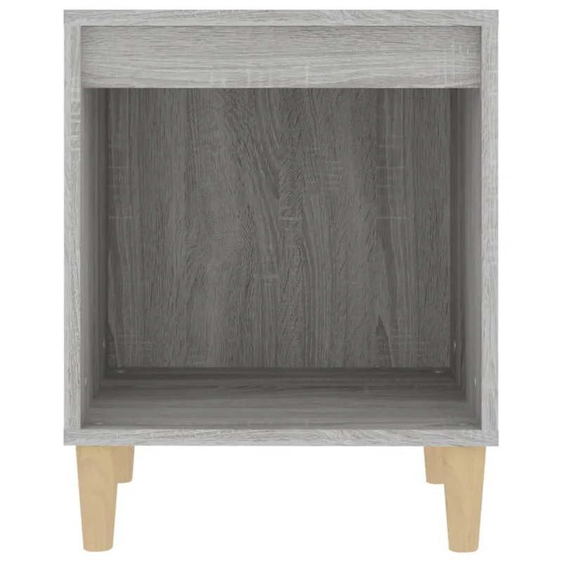 Table de chevet avec compartiment ouvert 40 x 35 x 50 cm bois d'ingénierie gris DEC034617