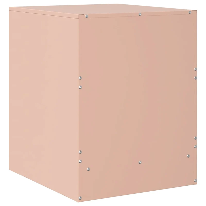 Table de chevet avec tiroirs 34,5 x 39 x 44 cm acier rose DEC034547